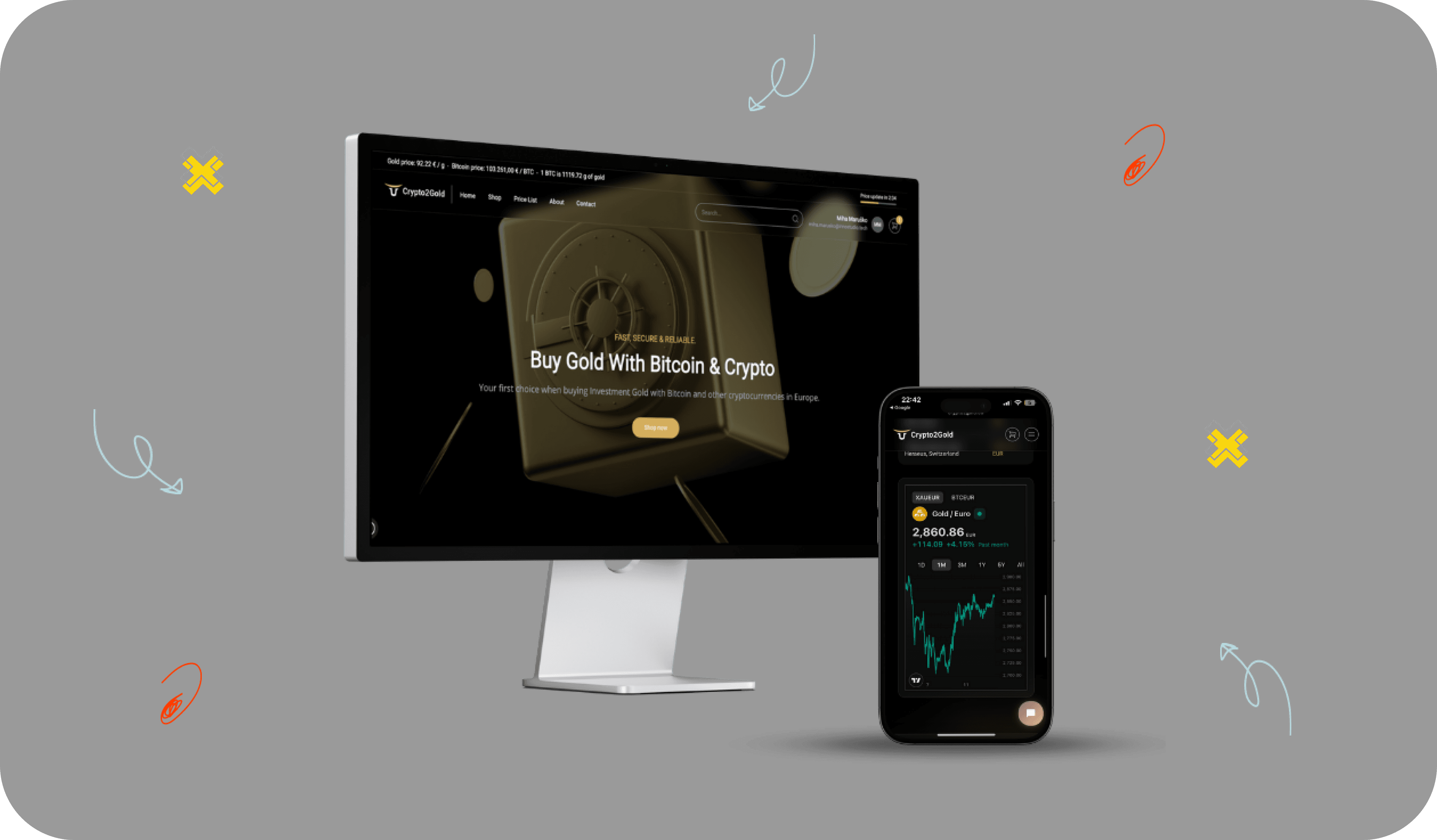 Crypto2Gold - E-Commerce Platform project screenshot