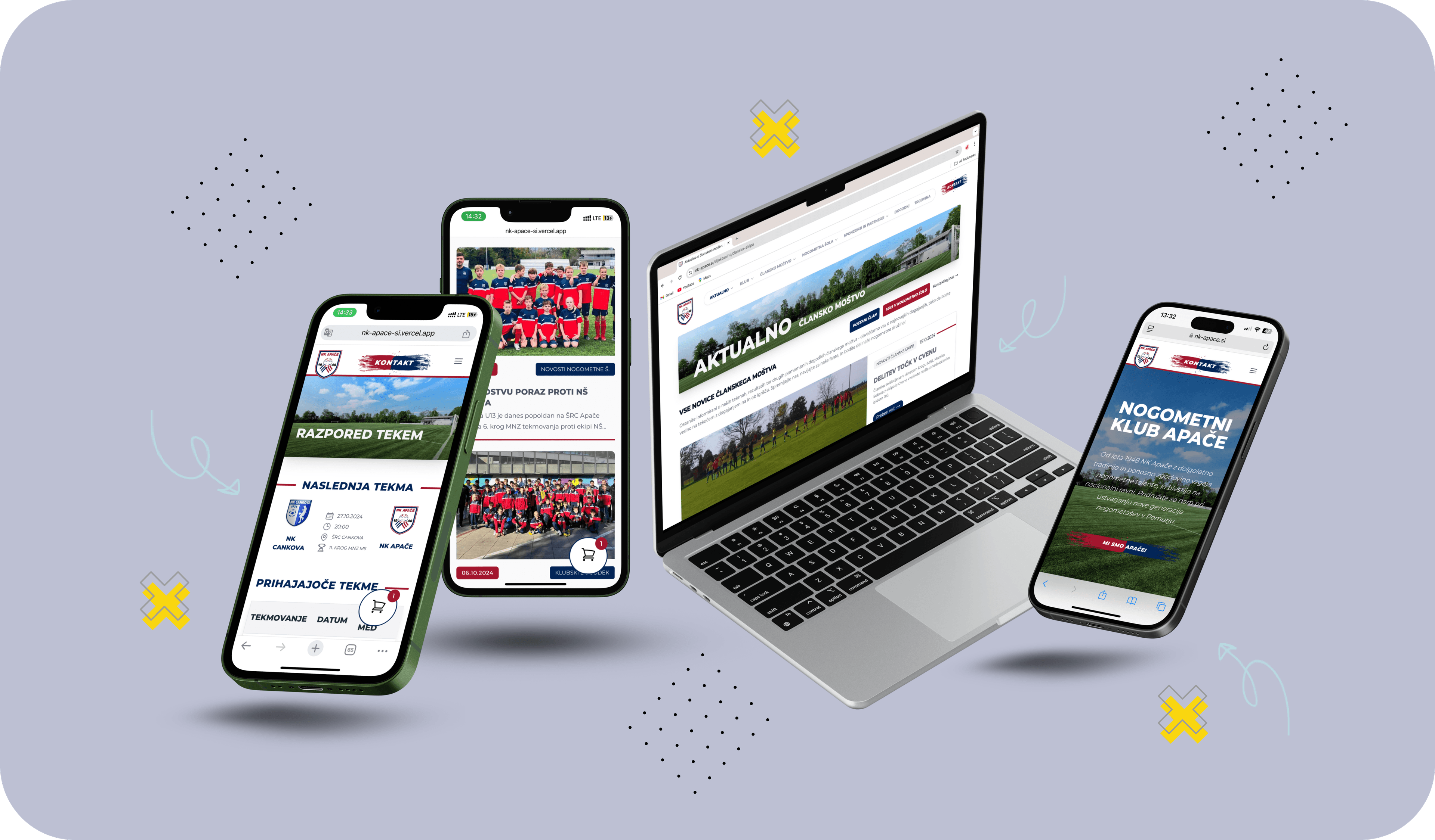 NK Apače - Football Club Website project screenshot