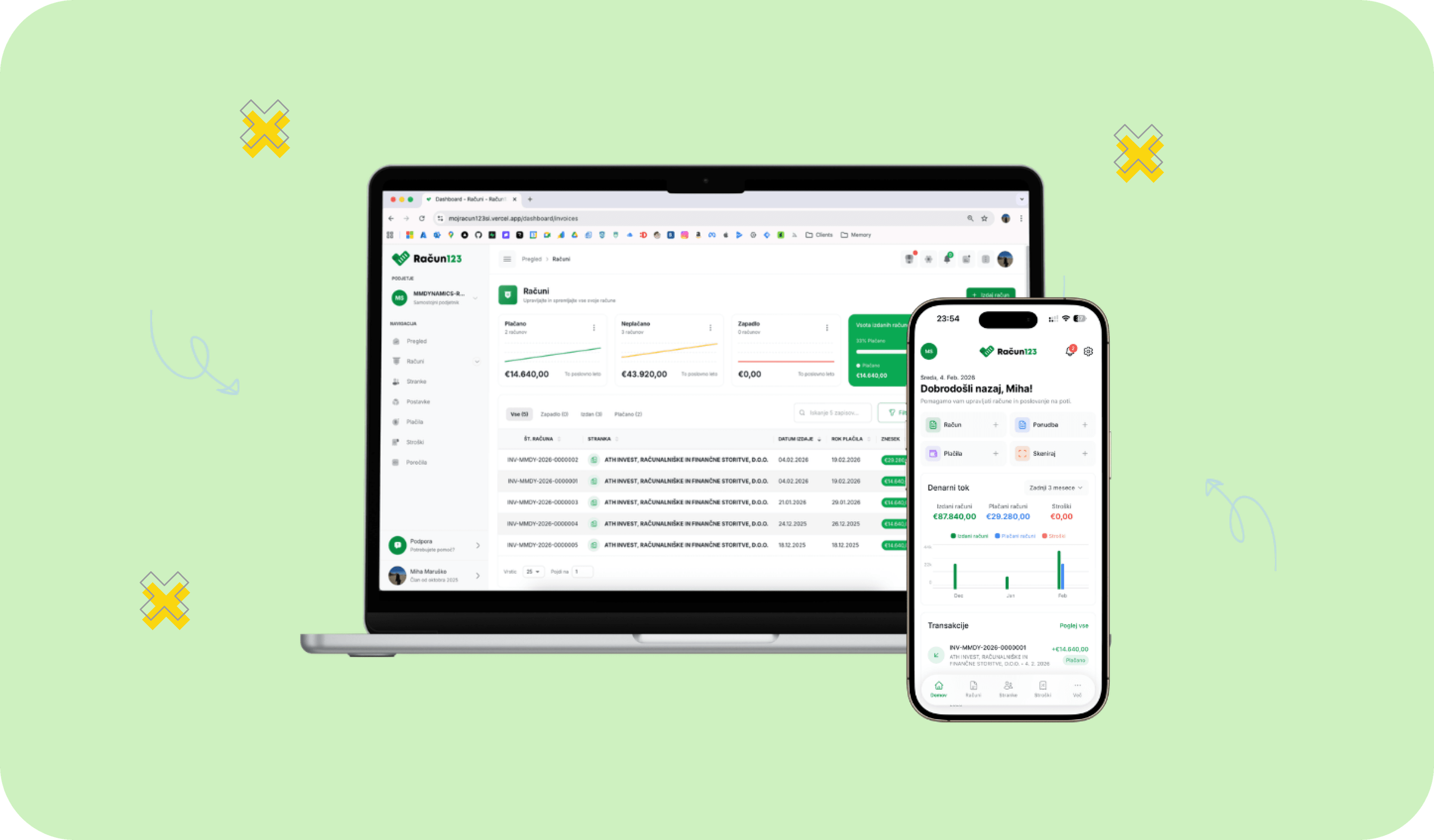 Račun123 - Invoicing Web & Mobile App project screenshot